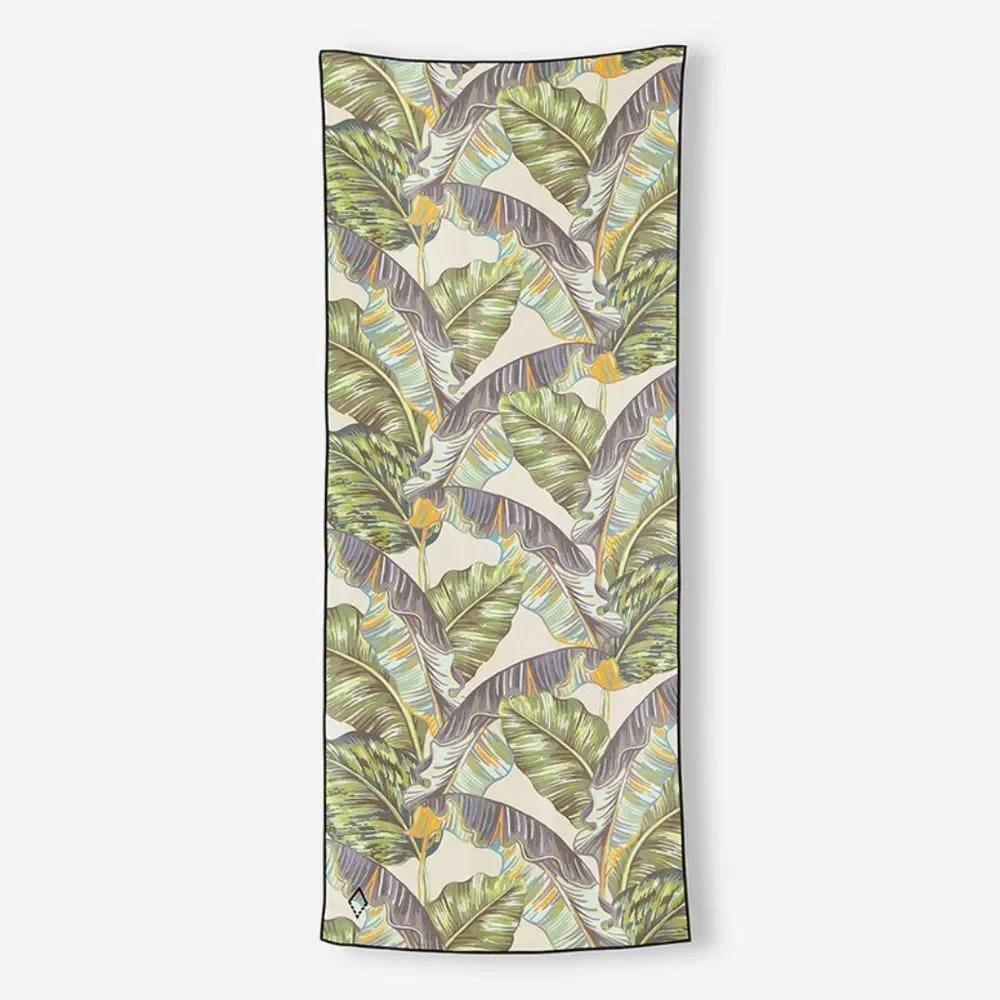 Tropical Leaf Print Beach Towel